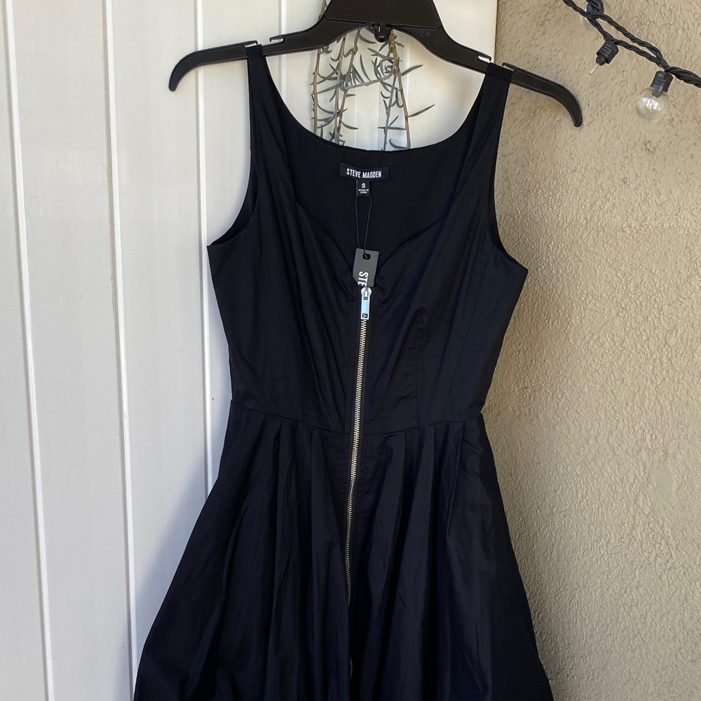 Steve Madden Black Mini Dress with Zipper